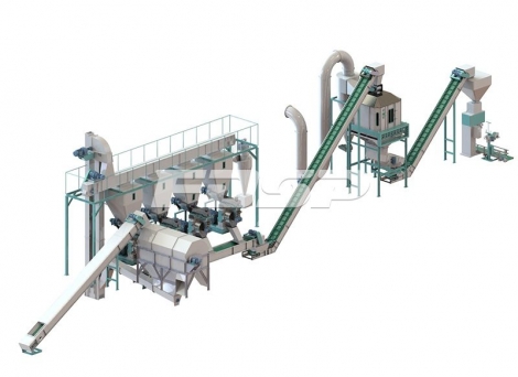 4-6 tph sludge and sawdust mixed granula