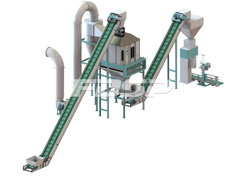 1,5-2,5t/t biomasse trepellets produksjonslinje