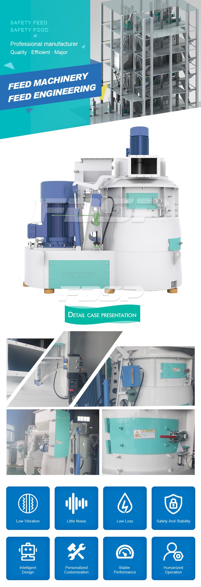 Máy nghiền thức ăn chăn nuôi SWLF Series Máy nghiền bột dọc